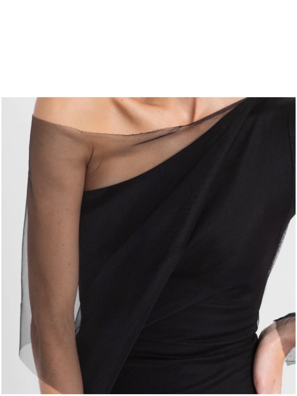 Marcella NYC Valeria DressEuropean Ponte One Shoulder Gown Maxi Size Medium - Picture 6 of 14